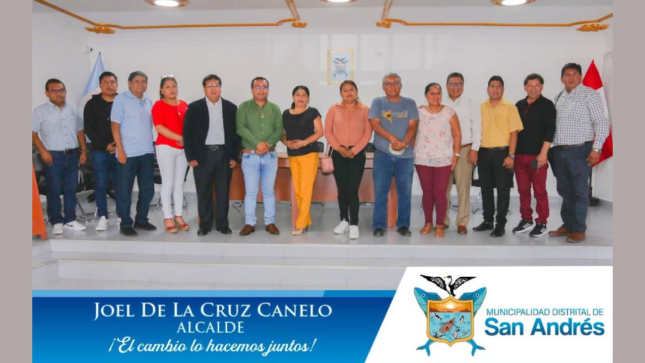 Reunión De Coordinación Entre Las Autoridades Municipales De San Andrés Y Representantes De La UGEL-Pisco.