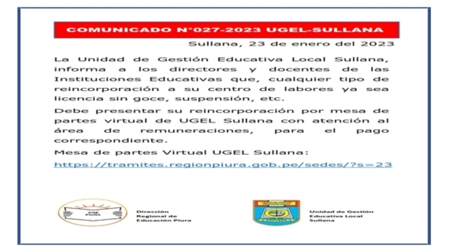 Comunicado N°27