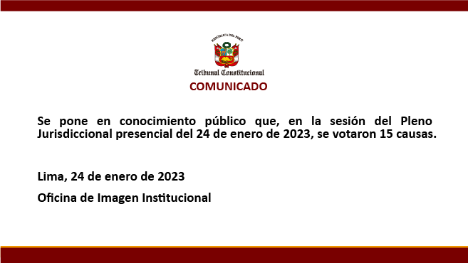 Comunicado del 24 de enero