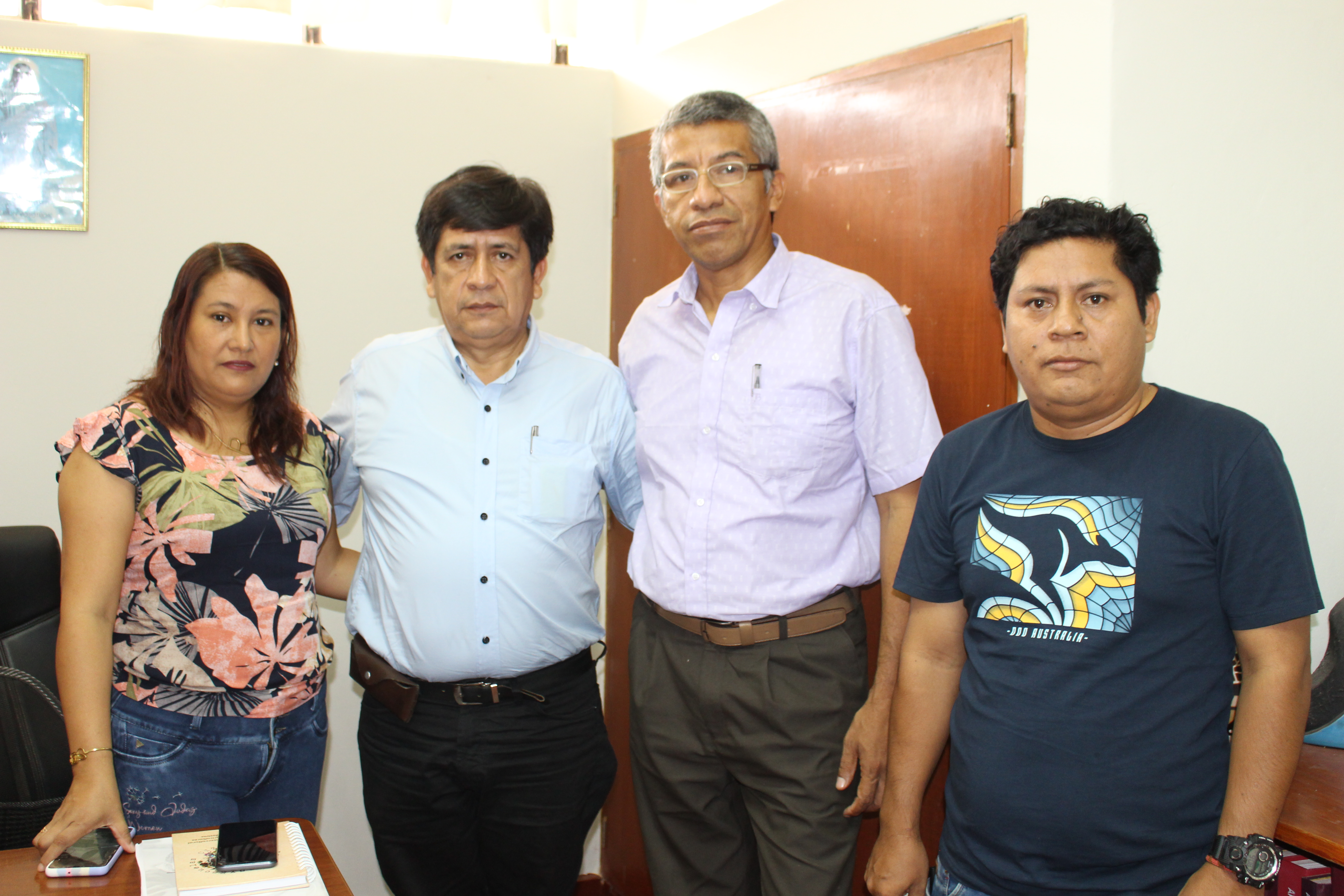 Equipo técnico de infraestructura junto a directores de UGEL Chulucanas y UGEL Morropón.