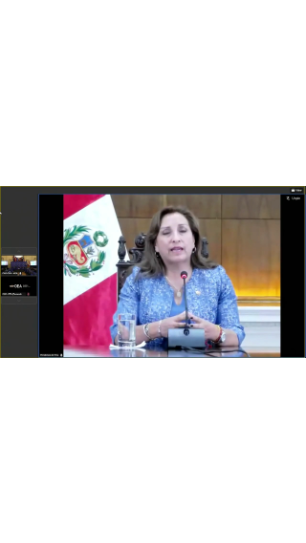 Mensaje ofrecido en la fecha por la señora Presidenta de la República, Dina Boluarte, en Sesión Protocolar del Consejo Permanente de la OEA.