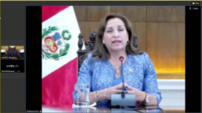 Mensaje ofrecido en la fecha por la señora Presidenta de la República, Dina Boluarte, en Sesión Protocolar del Consejo Permanente de la OEA.