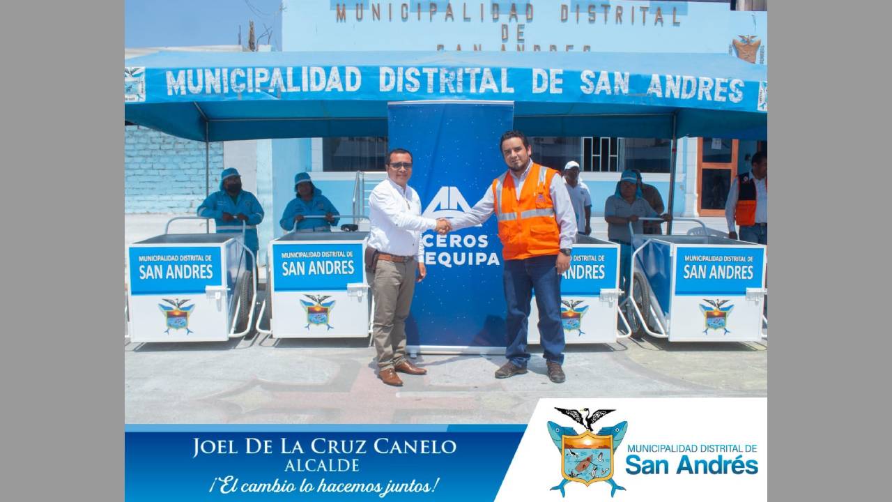 Corporación Aceros Arequipa Dona 4 Vehículos No Convencionales A La Municipalidad Distrital De San Andrés
