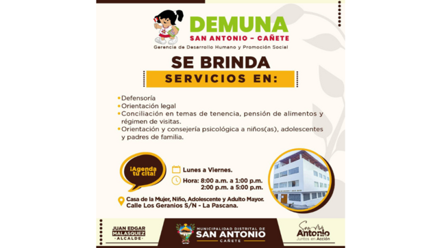 Servicios Brindados en Demuna