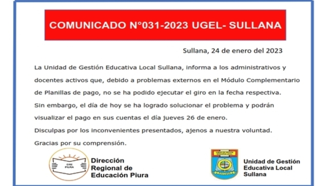 Comunicado N°31