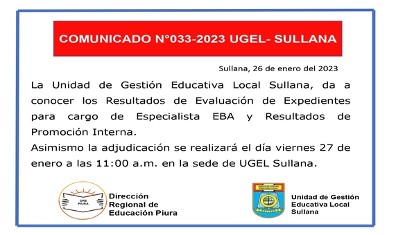 Comunicado N°33