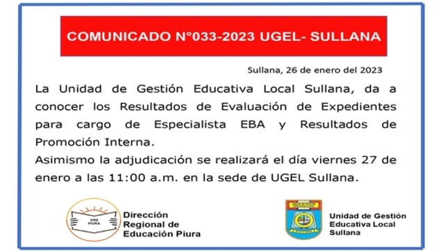 Comunicado N°33