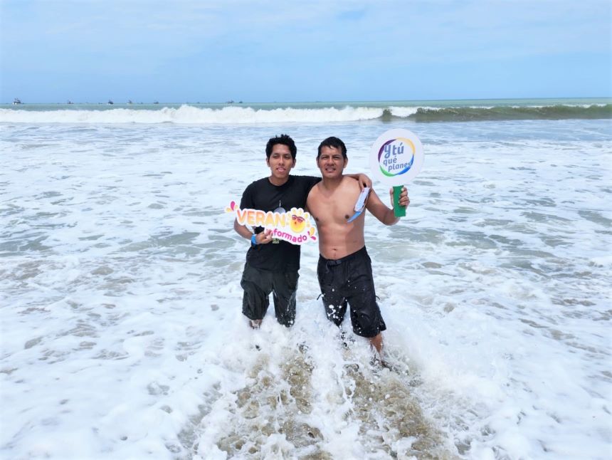 “#VeranoInformado2023”: El Indecopi visitó el balneario de Zorritos en Tumbes para brindar recomendaciones a veraneantes