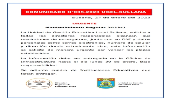 Comunicado N°35