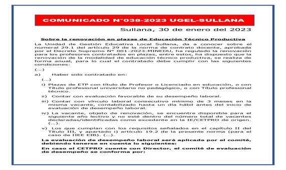 Comunicado N°38 PARTE 1