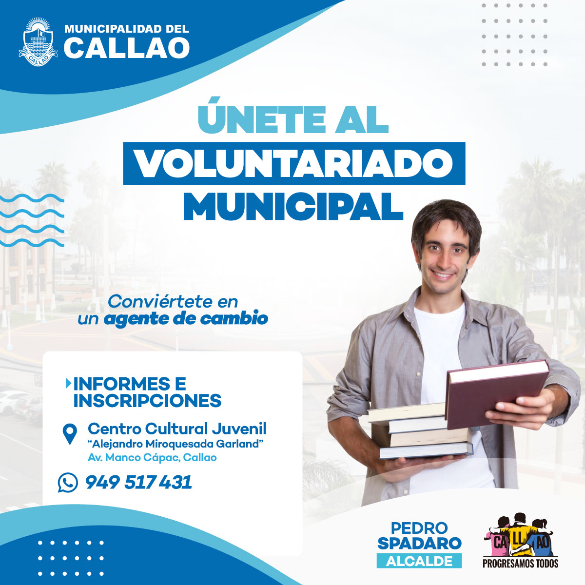 Necesitamos de tu apoyo para continuar con el progreso de nuestro querido Callao