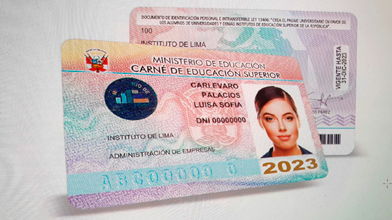 Carnet para estudiantes de institutos superiores