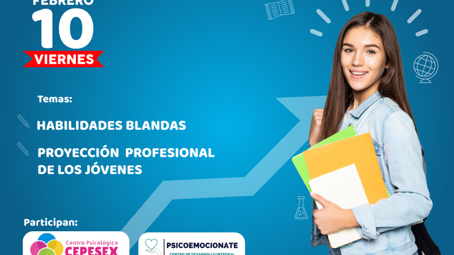 Únanse a nosotros en el 1º Festival Vocacional en Santa Anita. 
 Habilidades blandas
Proyección profesional de los jóvenes 
  Este   de Febrero en la explanada del Complejo Municipal
¡Los esperamos!"