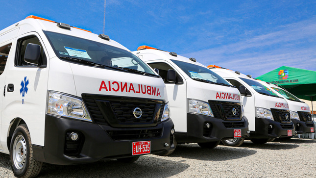 Modernas ambulancias para centros de salud de Canta, Yangas, Yauyos y Mala