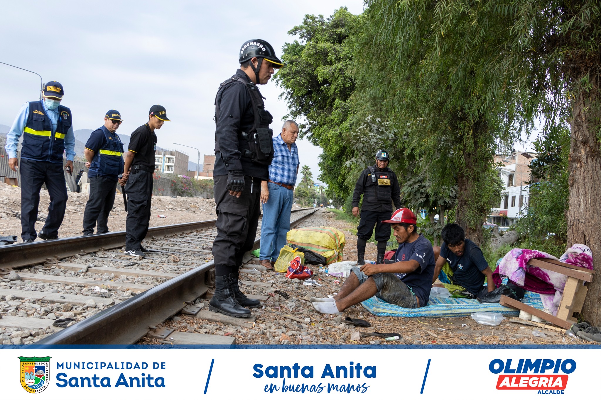 Gracias a la alerta de nuestros vecinos el personal de serenazgo realizo un operativo en la Av. ferrocarril erradicando a las personas de mal vivir.