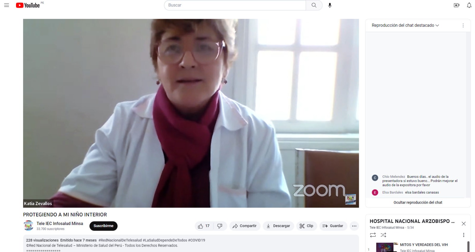 Especialistas realizaron talleres virtuales para personal de salud y población, informando y educando a la población sobre temas para el cuidado de su salud y de sus familias.