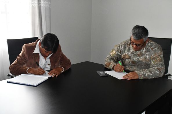 Reunión con el cuartel para el vivero municipal