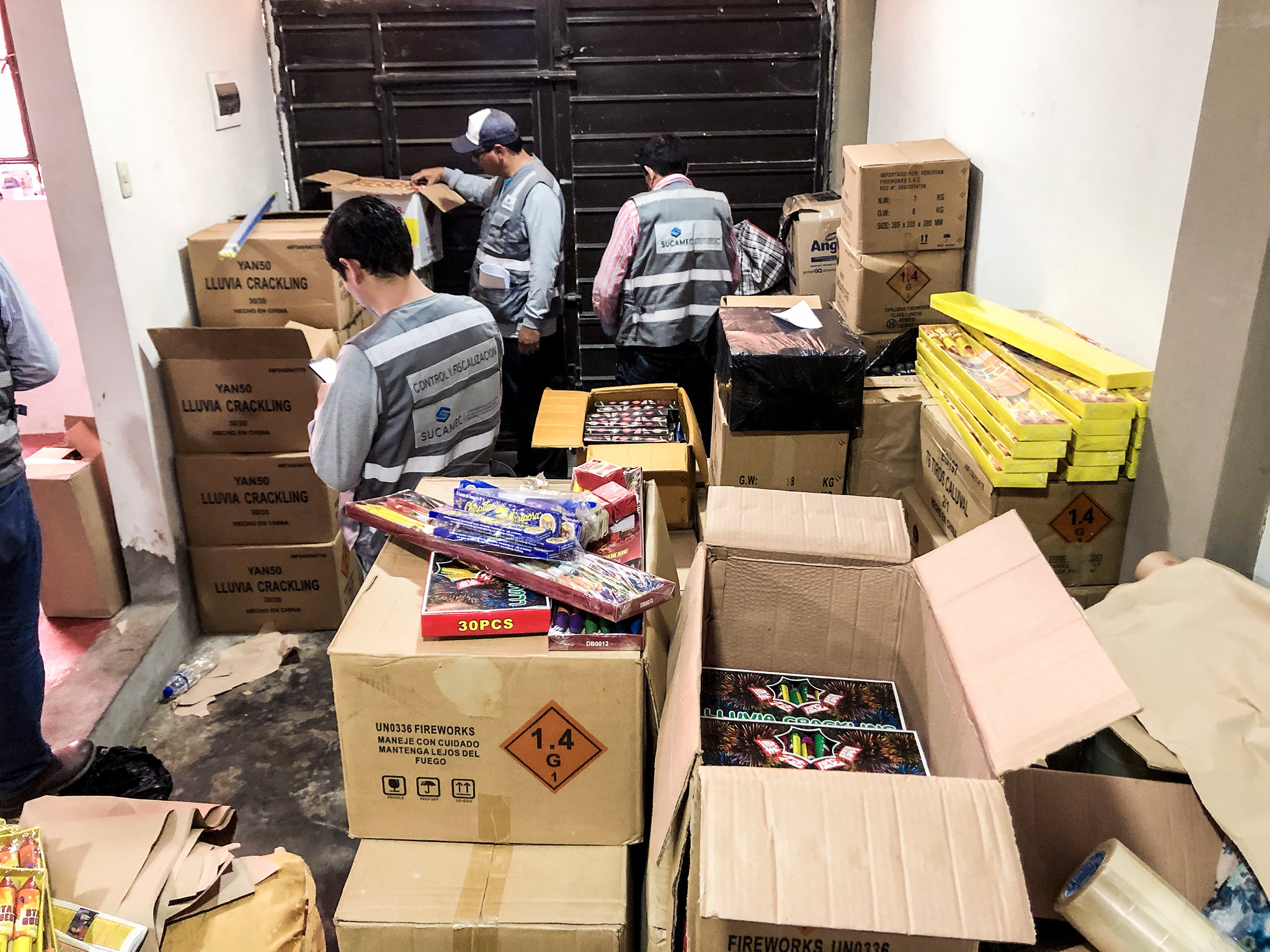 Sucamec incautó 27 toneladas de pirotécnicos que eran comercializados de manera ilícita en Ica, Junín, Cusco y Lima