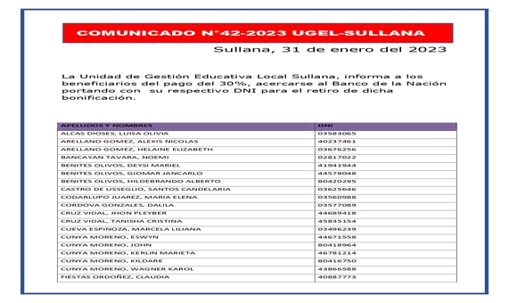 Comunicado N°42 parte 1