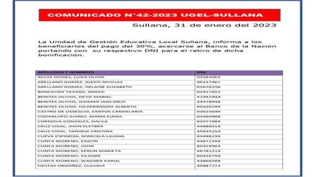 Comunicado N°42 parte 1