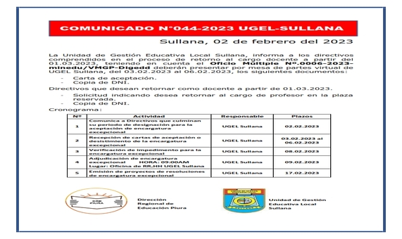 Comunicado N°44