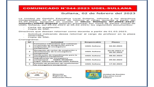 Comunicado N°44
