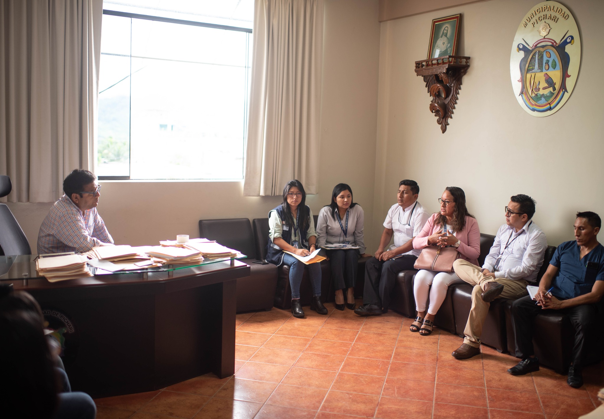 Alcalde de la Municipalidad Distrital de Pichari, CPC Hernán Palacios Tinoco, se reunió con los representantes de la Red de Salud Cusco – Vraem