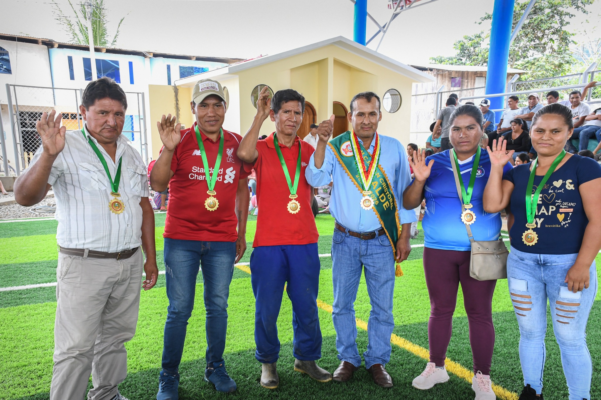 El alcalde y regidores del Centro Poblado de Nuevo San Cristóbal, juramentaron de manera oficial