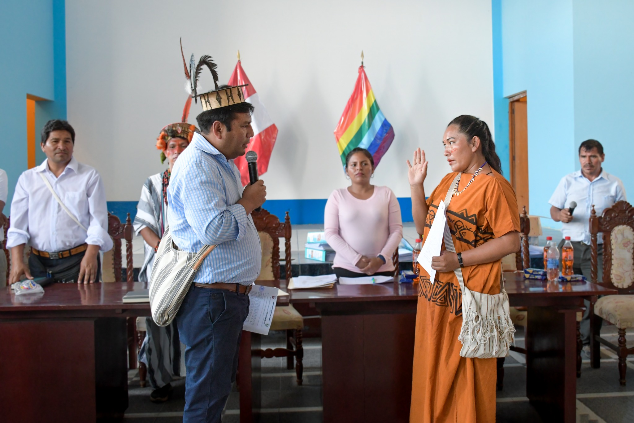 Juramentación de la gerente de la Gerencia Asháninka y Medio Ambiente de la Municipalidad Distrital de Pichari