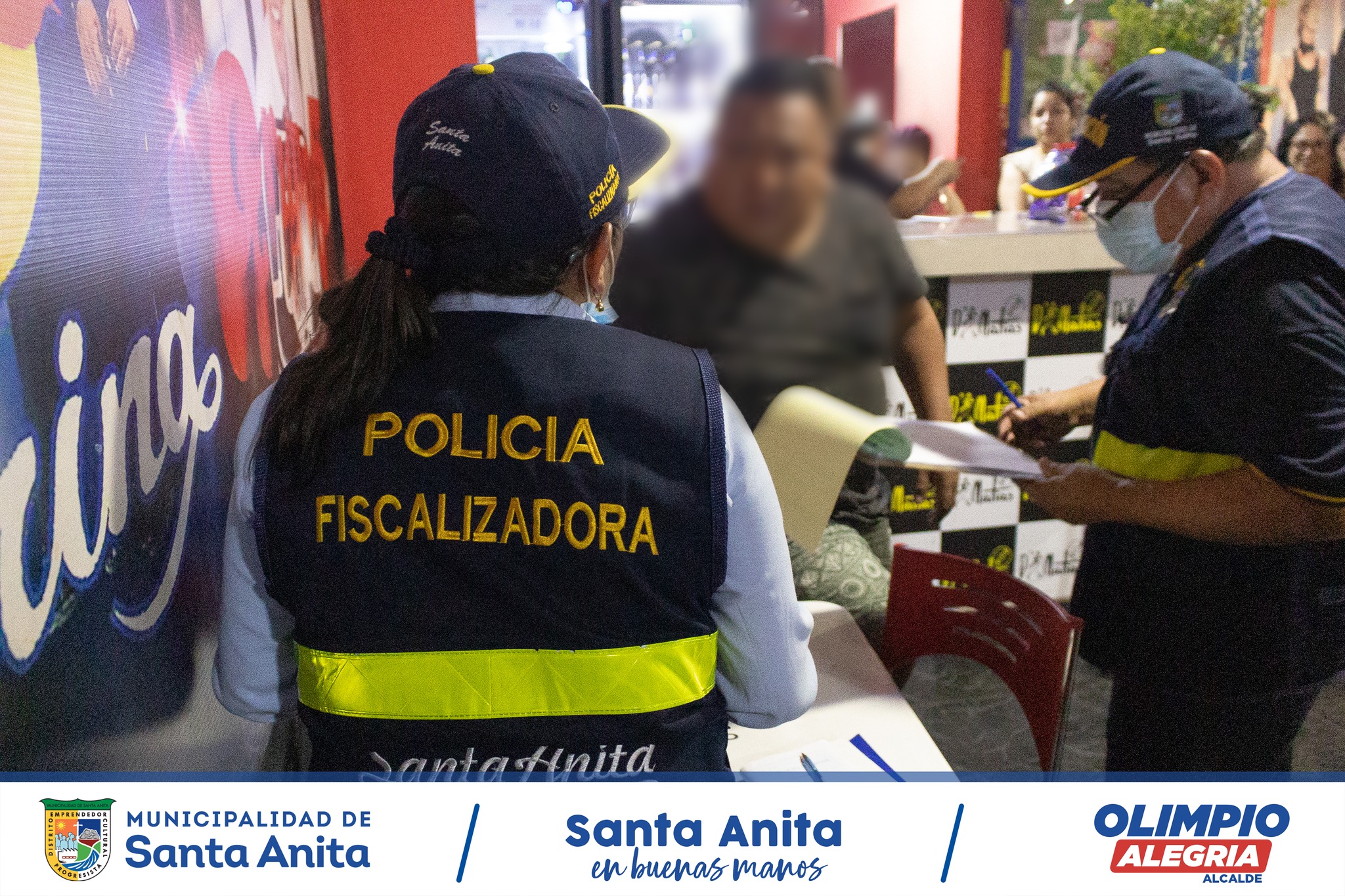 En un trabajo articulado con la Policía Nacional del Perú, personal municipal de serenazgo y fiscalización, intervinieron dos establecimientos que no contaban con licencia de funcionamiento ni defensa civil, se procedió a la clausura y sanciones correspondientes.