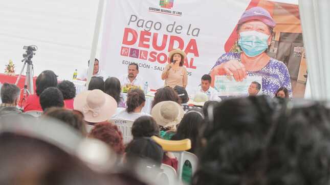 Gobernadora Rosa Vásquez tomó la decisión y empezó con el pago de la Deuda Social en Cañete