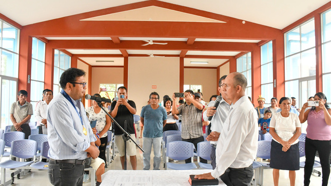 juramentación del alcalde y regidores del centro poblado de quisto central.
