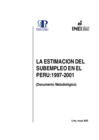 Vista preliminar de documento La Estimación del Subempleo en el Perú: 1997-2001