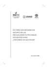 Vista preliminar de documento Factores Socioeconómicos que Explican las Desigualdades Nutricionales de Nuestros Niños. ¿Por dónde hay que atacar?