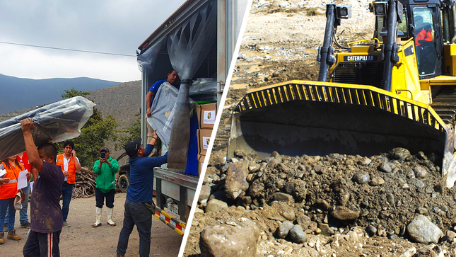 Gobernadora Rosa Vásquez atiende las emergencias, con ayuda humanitaria y maquinaria, en toda la región Lima