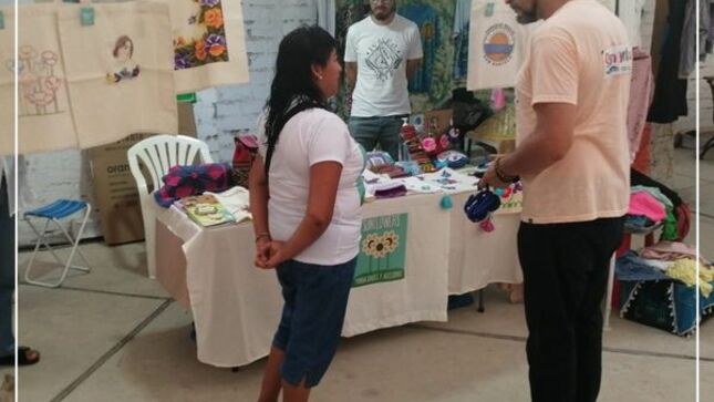 El Alcalde visitando la Feria