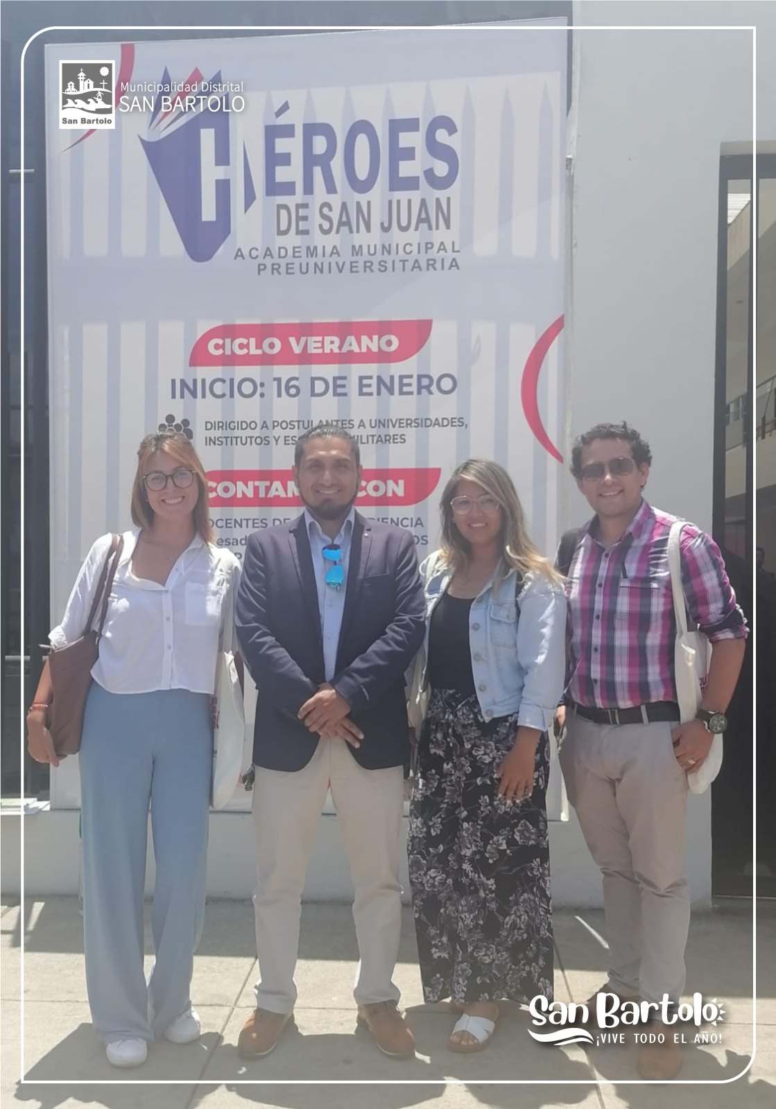 Nuestros funcionarios representando a la Municipalidad Distrital de San Bartolo