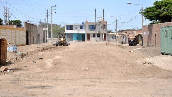 Imagen de la nivelación de calles