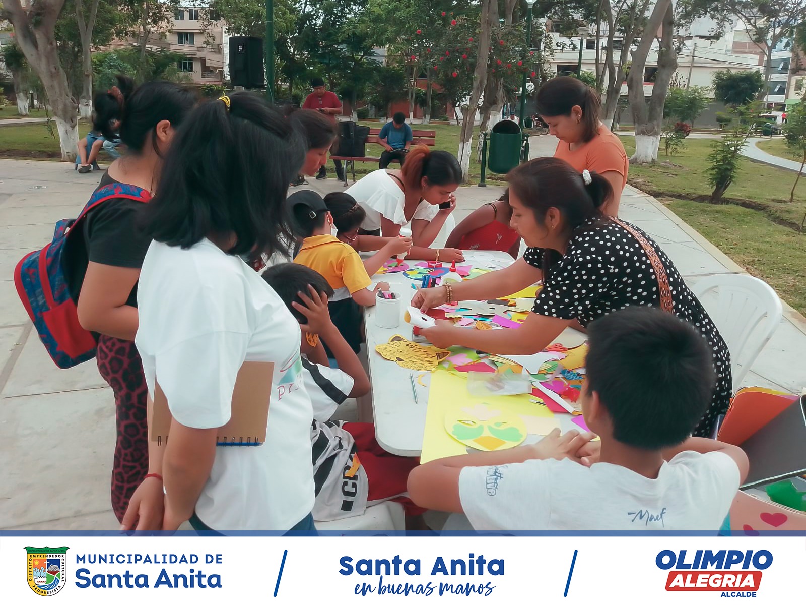 Vecino #Santanitense seguimos promoviendo la educación y la cultura en el distrito con los diferentes talleres que se llevó a cabo en el parque ecológico.