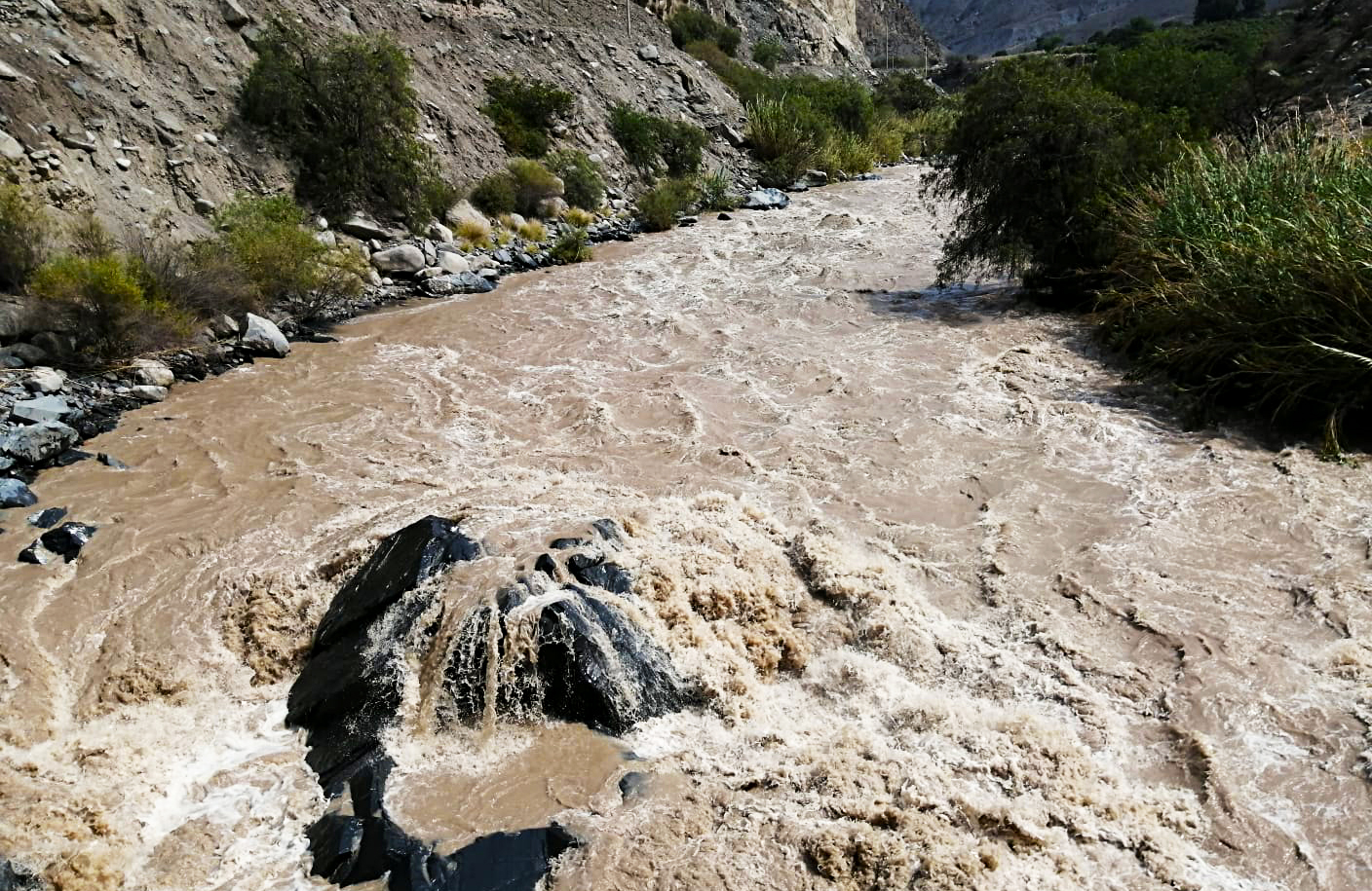 Advierten aumento del nivel del agua en el río Cañete ante ocurrencias de intensas lluvias