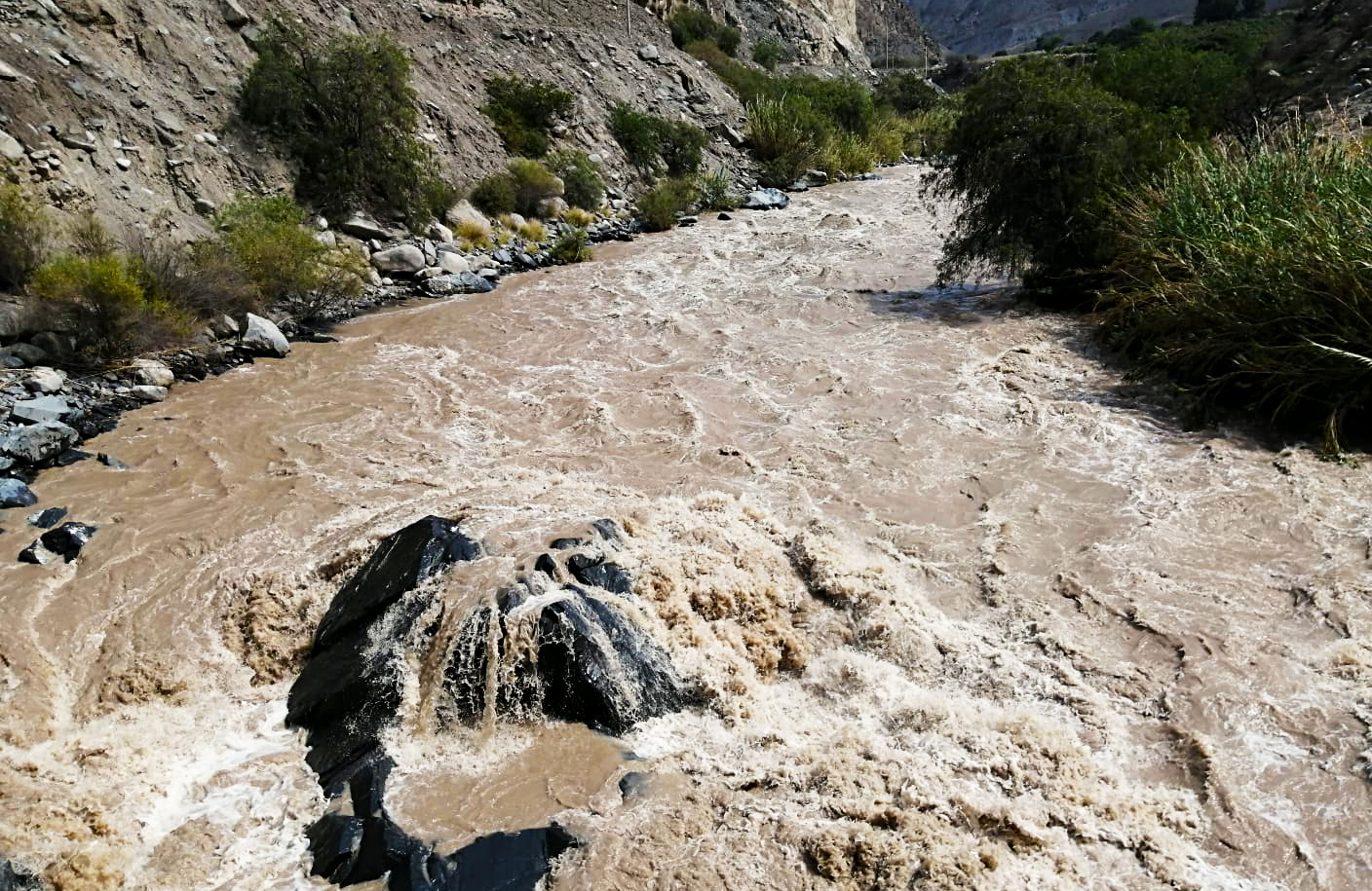 Advierten aumento del nivel del agua en el río Cañete ante ocurrencias de intensas lluvias
