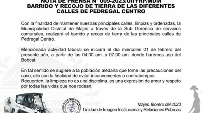 Imagen de la nota de prensa