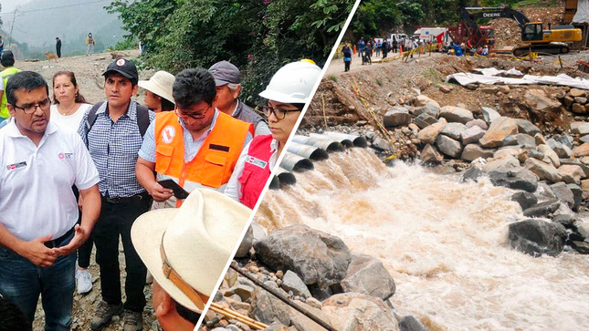 Instalan puente de estructura metálica ante incremento de caudal del río Santa Eulalia