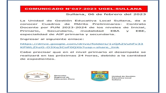 Comunicado N°47-2023