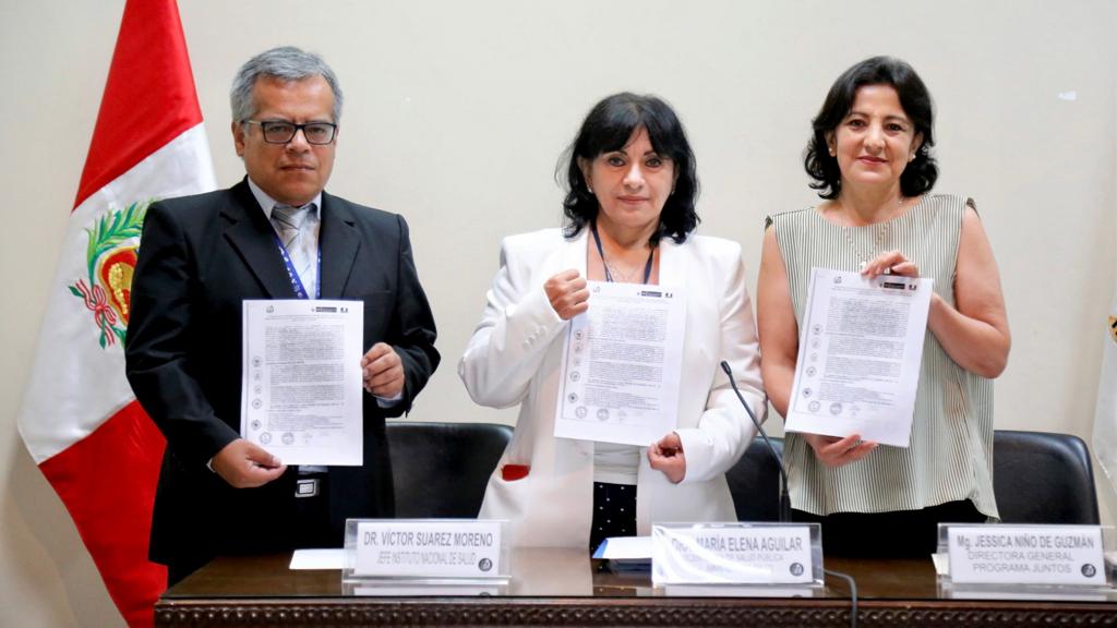 INS y Programa Juntos suscriben convenio de cooperación a favor de la salud pública en comunidades vulnerables
