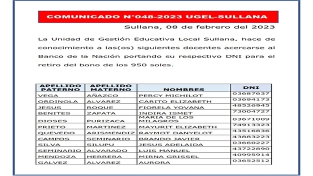 Comunicado N°48-2023