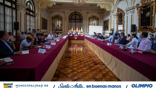 El alcalde Olimpio Alegría, participó de la mesa de trabajo liderada por el alcalde de Lima Metropolitana Rafael López Aliaga junto a los burgomaestres de las diferentes comunas. 
La reunión tuvo como  finalidad coordinar mejoras en el orden público y presentar el plan de equipamiento de motos para combatir la inseguridad ciudadana.