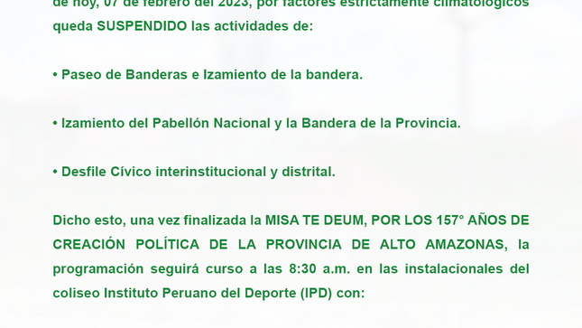 #Comunicado