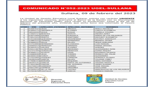 Comunicado N°52