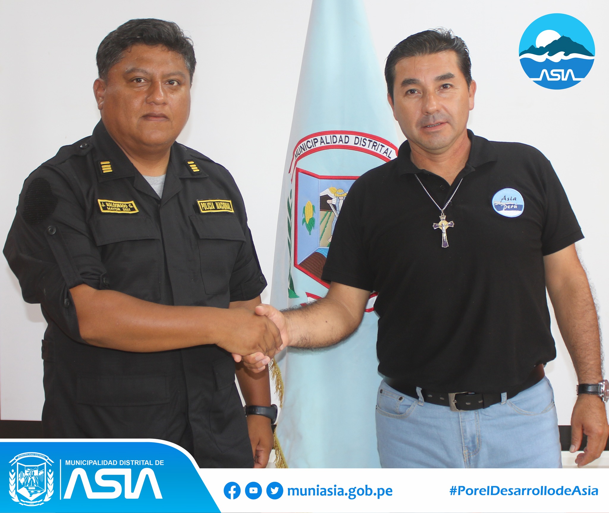 Alcalde de Asia se reunió con el nuevo Comisario de Asia